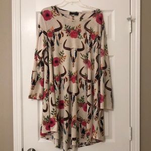 Western Tunic Dress w/pockets